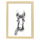 Lámina infantil Caballo bebe en blanco y negro Poster infantil-Artwork-Nacnic-A3-Marco Madera clara-Nacnic Estudio SL