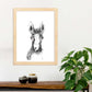 Lámina infantil Caballo bebe en blanco y negro Poster infantil-Artwork-Nacnic-Nacnic Estudio SL
