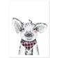 Lámina infantil Cerdo con bandana y pañuelo poster animales infantiles-Artwork-Nacnic-A4-Sin marco-Nacnic Estudio SL