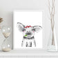 Lámina infantil Cerdo con pañuelo rojo poster animales infantiles-Artwork-Nacnic-Nacnic Estudio SL