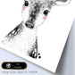 Lámina infantil Ciervo bebe blanco y negro poster animales infantiles-Artwork-Nacnic-Nacnic Estudio SL