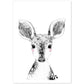 Lámina infantil Ciervo bebe blanco y negro poster animales infantiles-Artwork-Nacnic-A4-Sin marco-Nacnic Estudio SL