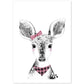 Lámina infantil Ciervo bebe pañuelo y lazo rosa poster animales infantiles-Artwork-Nacnic-A4-Sin marco-Nacnic Estudio SL