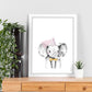 Lámina infantil Elefante infantil princesa Poster animales infantiles-Artwork-Nacnic-Nacnic Estudio SL