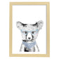 Lámina infantil Oso bebe con gafas azules y bandana Poster animales infantiles-Artwork-Nacnic-A4-Marco Madera clara-Nacnic Estudio SL