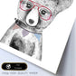 Lámina infantil Oso bebe con gafas rojas Poster animales infantiles-Artwork-Nacnic-Nacnic Estudio SL