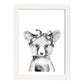 Lámina infantil Oso bebe con panuelo gris y rosa Poster animales infantiles-Artwork-Nacnic-A3-Marco Blanco-Nacnic Estudio SL