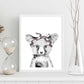 Lámina infantil Oso bebe con panuelo gris y rosa Poster animales infantiles-Artwork-Nacnic-Nacnic Estudio SL