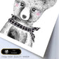 Lámina infantil Oso bebe con sombrero y pañuelo Poster animales infantiles-Artwork-Nacnic-Nacnic Estudio SL