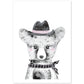 Lámina infantil Oso bebe con sombrero y pañuelo Poster animales infantiles-Artwork-Nacnic-A4-Sin marco-Nacnic Estudio SL