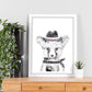 Lámina infantil Oso bebe con sombrero y pañuelo Poster animales infantiles-Artwork-Nacnic-Nacnic Estudio SL