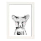 Lámina infantil Oso bebe en blanco y negro Poster animales infantiles-Artwork-Nacnic-A4-Marco Blanco-Nacnic Estudio SL