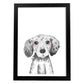 Lámina infantil Perro bebe blanco y negro Poster animales infantiles-Artwork-Nacnic-A4-Marco Negro-Nacnic Estudio SL
