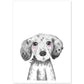 Lámina infantil Perro bebe blanco y negro Poster animales infantiles-Artwork-Nacnic-A4-Sin marco-Nacnic Estudio SL