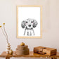 Lámina infantil Perro bebe blanco y negro Poster animales infantiles-Artwork-Nacnic-Nacnic Estudio SL