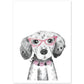 Lámina infantil Perro bebe con gafas y flores poster animales infantiles-Artwork-Nacnic-A4-Sin marco-Nacnic Estudio SL