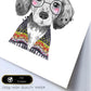 Lámina infantil Perro bebe con gafas y pañuelo Poster animales infantiles-Artwork-Nacnic-Nacnic Estudio SL