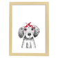 Lámina infantil Perro bebe con pañuelo rojo en la cabeza Poster animales infantiles-Artwork-Nacnic-A4-Marco Madera clara-Nacnic Estudio SL