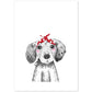 Lámina infantil Perro bebe con pañuelo rojo en la cabeza Poster animales infantiles-Artwork-Nacnic-A4-Sin marco-Nacnic Estudio SL