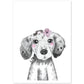 Lámina infantil Perro bebe con pañuelo y flor Poster animales infantiles-Artwork-Nacnic-A4-Sin marco-Nacnic Estudio SL