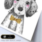 Lámina infantil Perro bebe con sombrero y pajarita poster animales infantiles-Artwork-Nacnic-Nacnic Estudio SL