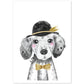 Lámina infantil Perro bebe con sombrero y pajarita poster animales infantiles-Artwork-Nacnic-A4-Sin marco-Nacnic Estudio SL