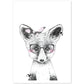 Lámina infantil Zorro infantil con gafas y pañuelo rosa poster animales infantiles-Artwork-Nacnic-A4-Sin marco-Nacnic Estudio SL