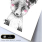Lámina infantil Zorro infantil con pañuelo en la cabeza poster animales infantiles-Artwork-Nacnic-Nacnic Estudio SL