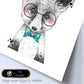 Lámina infantil Zorro infantil con sombrero gafas y pajarita poster animales infantiles-Artwork-Nacnic-Nacnic Estudio SL