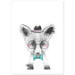 Lámina infantil Zorro infantil con sombrero gafas y pajarita poster animales infantiles-Artwork-Nacnic-A4-Sin marco-Nacnic Estudio SL