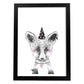 Lámina infantil Zorro infantil de fiesta poster animales infantiles-Artwork-Nacnic-A3-Marco Negro-Nacnic Estudio SL