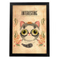 Lámina Interesante. Pósters con divertidos animales domésticos.-Artwork-Nacnic-A3-Marco Negro-Nacnic Estudio SL
