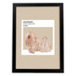 Lámina Komondor. Pósters con ilustraciones de razas de perro en tonos cálidos y pastel.-Artwork-Nacnic-A4-Marco Negro-Nacnic Estudio SL
