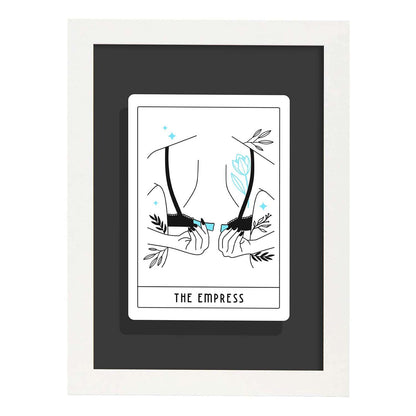 Lámina La emperatriz. Pósters con originales ilustraciones de las cartas Tarot.-Artwork-Nacnic-A4-Marco Blanco-Nacnic Estudio SL