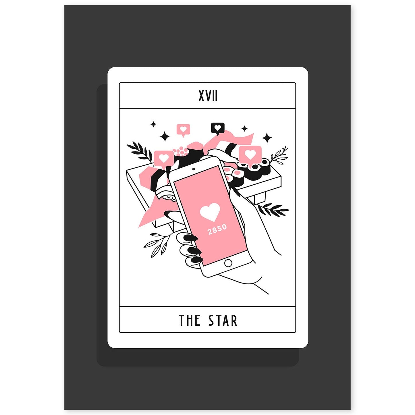 Lámina La estrella. Pósters con originales ilustraciones de las cartas Tarot.-Artwork-Nacnic-A4-Sin marco-Nacnic Estudio SL