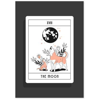 Lámina La luna. Pósters con originales ilustraciones de las cartas Tarot.-Artwork-Nacnic-A4-Sin marco-Nacnic Estudio SL