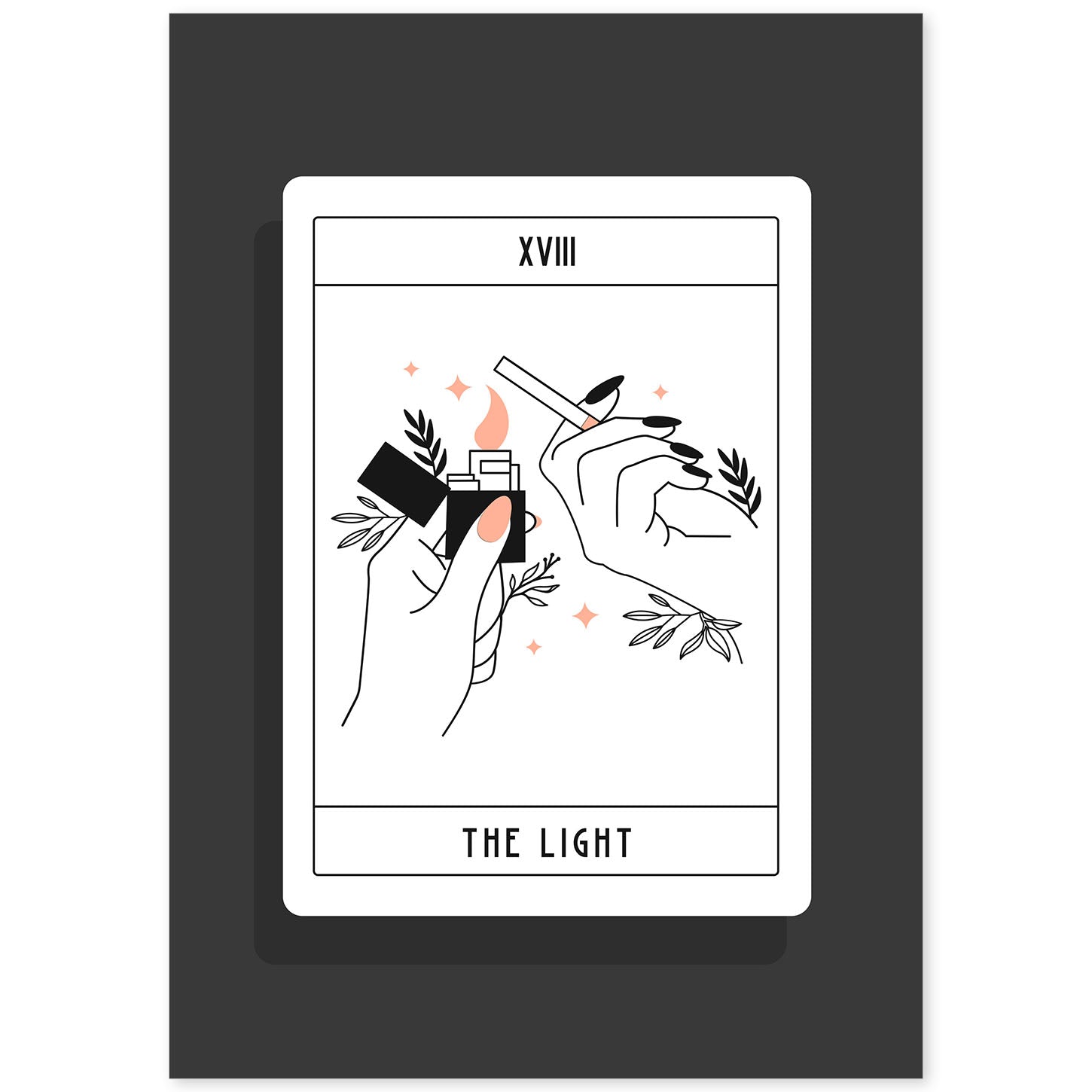Lámina La luz. Pósters con originales ilustraciones de las cartas Tarot.-Artwork-Nacnic-A4-Sin marco-Nacnic Estudio SL
