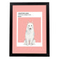 Lámina Laikan. Pósters con ilustraciones de razas de perro en tonos cálidos y pastel.-Artwork-Nacnic-A3-Marco Negro-Nacnic Estudio SL