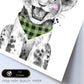 Lámina Leon infantil con gorro y bandana Poster animales infantiles-Artwork-Nacnic-Nacnic Estudio SL