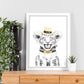 Lámina Leon infantil con sombrero y pajarita Poster animales infantiles-Artwork-Nacnic-Nacnic Estudio SL