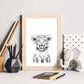 Lámina Leon infantil en blanco y negro Poster animales infantiles-Artwork-Nacnic-Nacnic Estudio SL