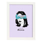 Lámina Llevame al mar. Pósters con ilustraciones artísticas de cabezas de mujer.-Artwork-Nacnic-A3-Marco Blanco-Nacnic Estudio SL