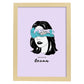 Lámina Llevame al mar. Pósters con ilustraciones artísticas de cabezas de mujer.-Artwork-Nacnic-A3-Marco Madera clara-Nacnic Estudio SL