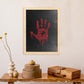 Lámina mano roja de La noche de los zoombies en Poster con fondo negro estilo pizarra. Papel 250 gr.-Artwork-Nacnic-Nacnic Estudio SL