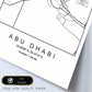 Lámina mapa de la ciudad Abu dhabi estilo nordico en blanco y negro.-Artwork-Nacnic-Nacnic Estudio SL