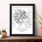 Lámina mapa de la ciudad Baghdad estilo nordico en blanco y negro.-Artwork-Nacnic-Nacnic Estudio SL