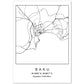 Lámina mapa de la ciudad Baku estilo nordico en blanco y negro.-Artwork-Nacnic-A4-Sin marco-Nacnic Estudio SL