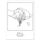 Lámina mapa de la ciudad Bali estilo nordico en blanco y negro.-Artwork-Nacnic-A4-Sin marco-Nacnic Estudio SL