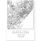 Lámina mapa de la ciudad Barcelona estilo nordico en blanco y negro.-Artwork-Nacnic-A4-Sin marco-Nacnic Estudio SL