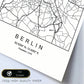 Lámina mapa de la ciudad Berlin estilo nordico en blanco y negro.-Artwork-Nacnic-Nacnic Estudio SL